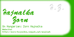 hajnalka zorn business card